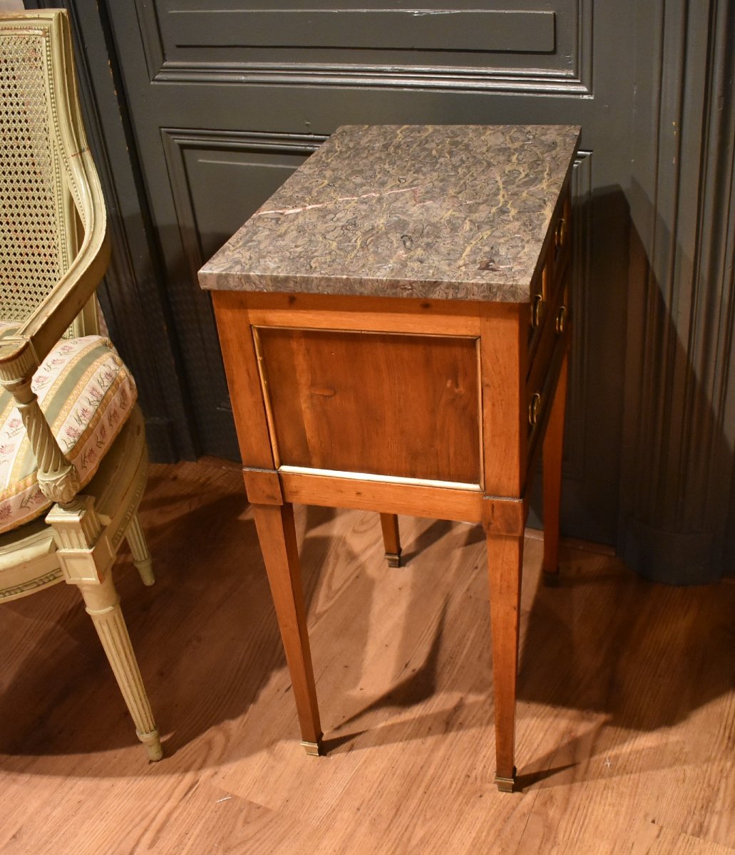 Chevet de style Louis XVI en noyer-photo-6
