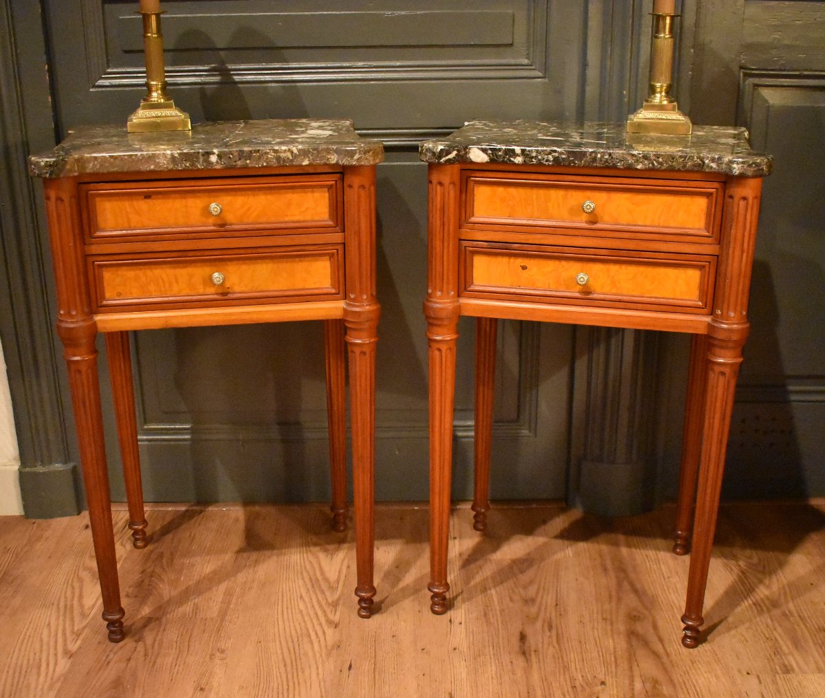 Pair Of Louis XVI-style Nightstands-photo-2