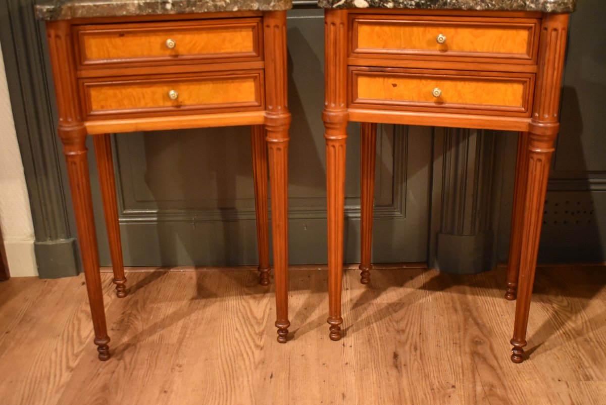 Pair Of Louis XVI-style Nightstands-photo-4