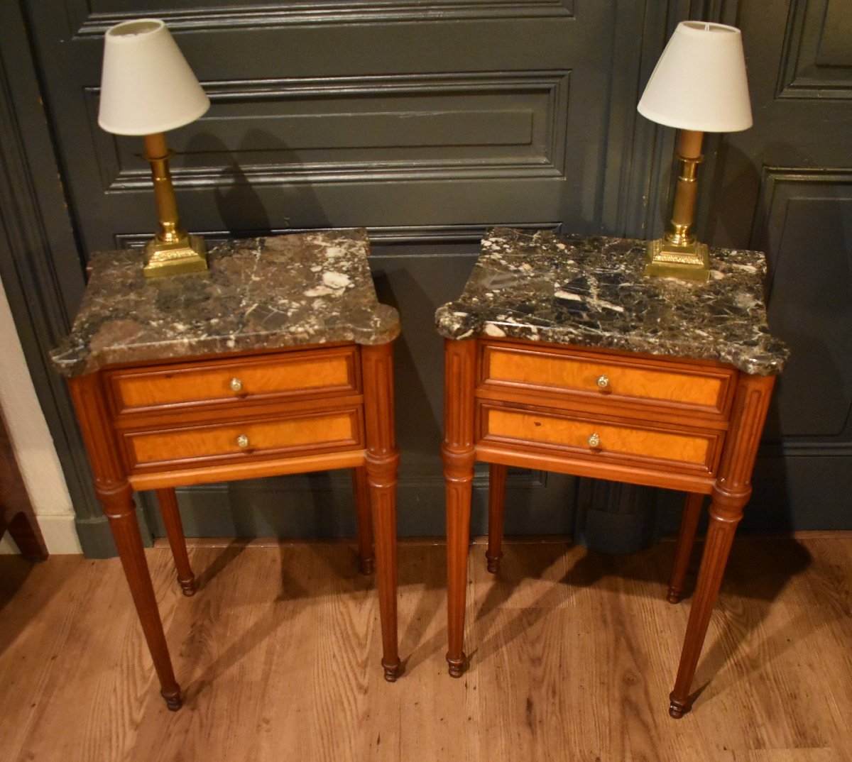 Pair Of Louis XVI-style Nightstands-photo-2