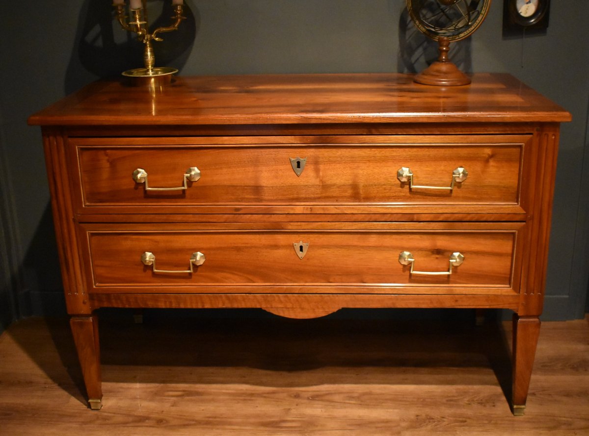 Commode sauteuse en noyer-photo-3