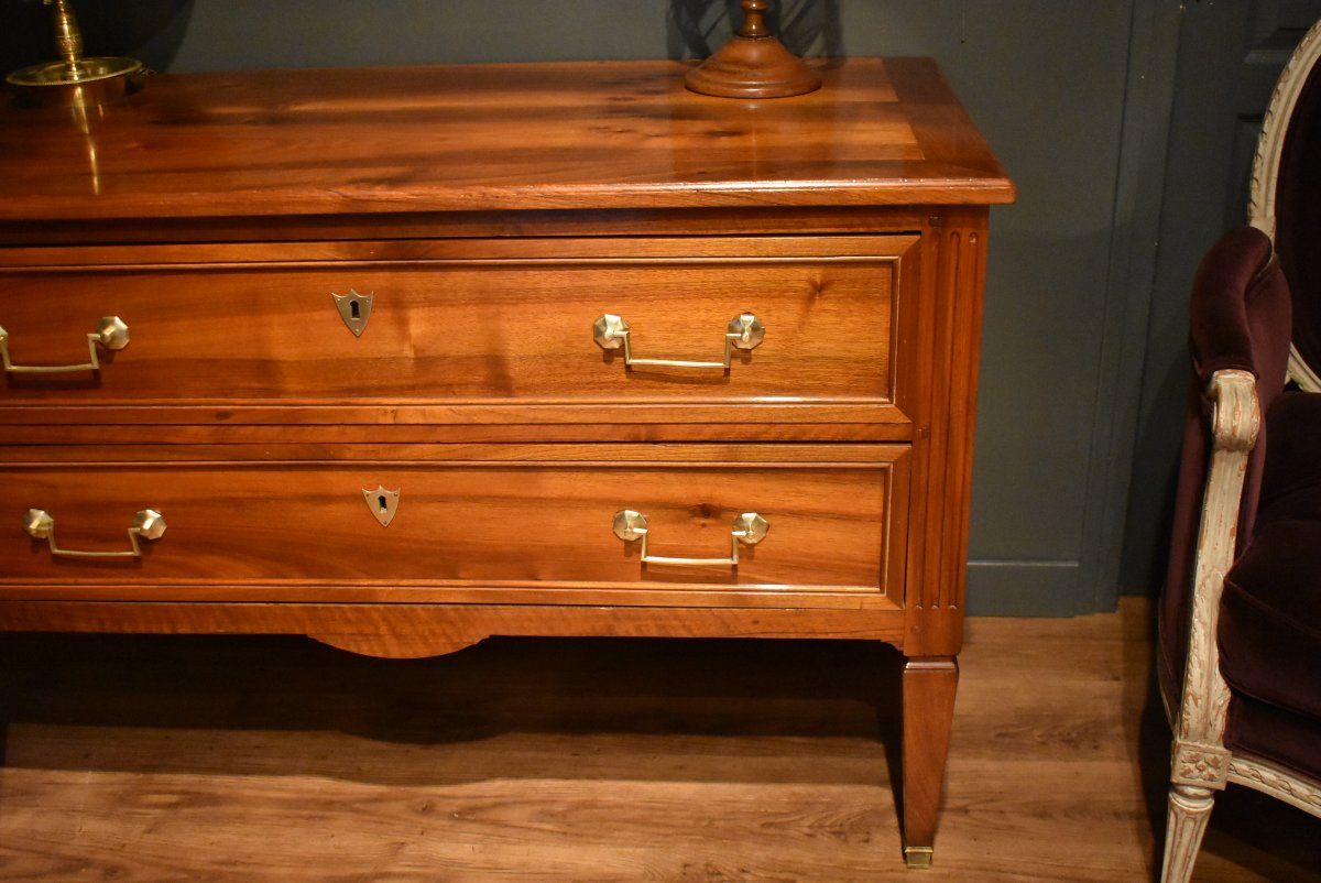 Commode sauteuse en noyer-photo-4