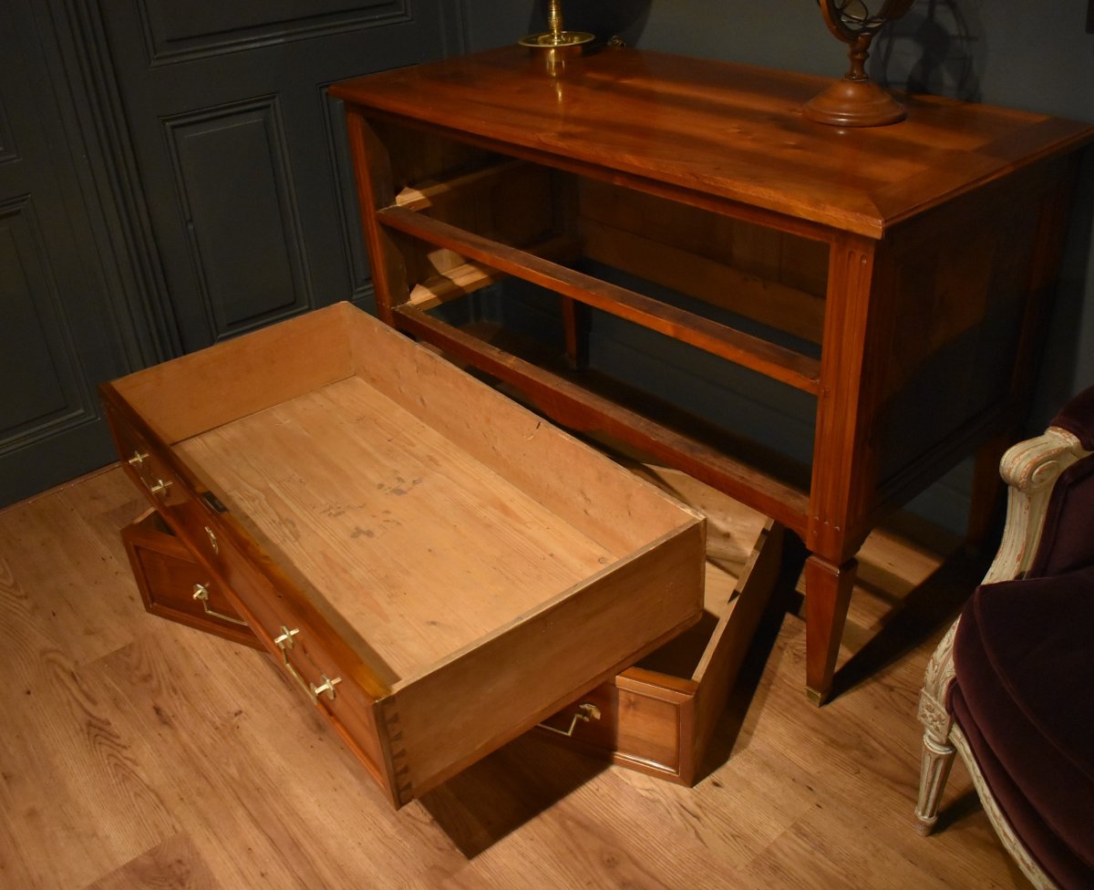 Commode sauteuse en noyer-photo-3
