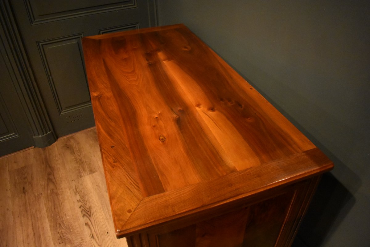 Commode sauteuse en noyer-photo-4