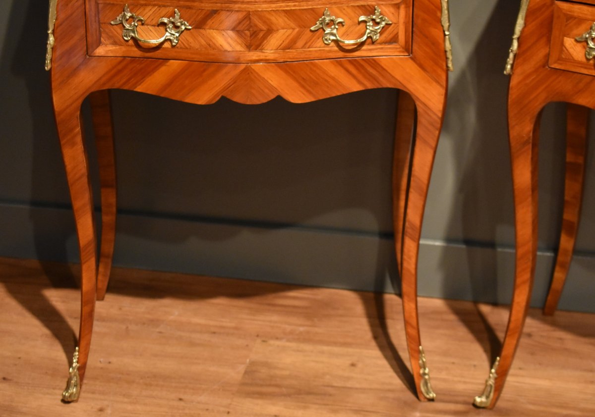 Pair Of Marquetry Nightstands-photo-2