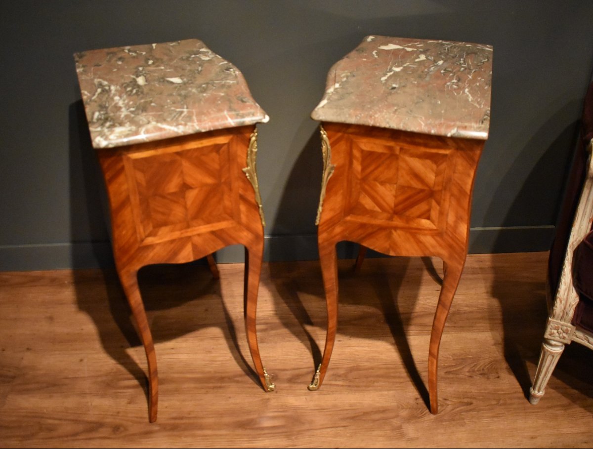 Pair Of Marquetry Nightstands-photo-4