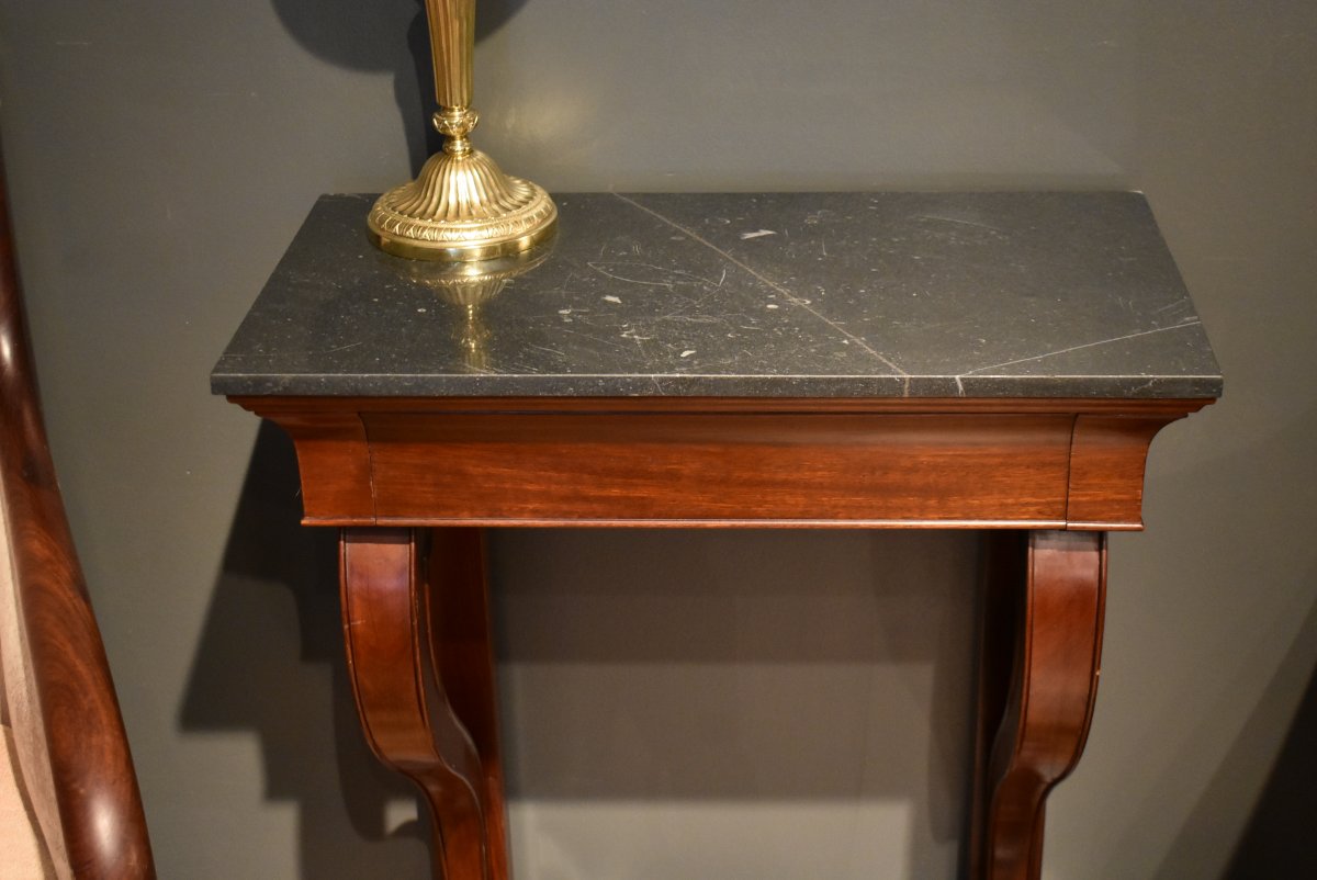 Very Small Mahogany Console Table-photo-3
