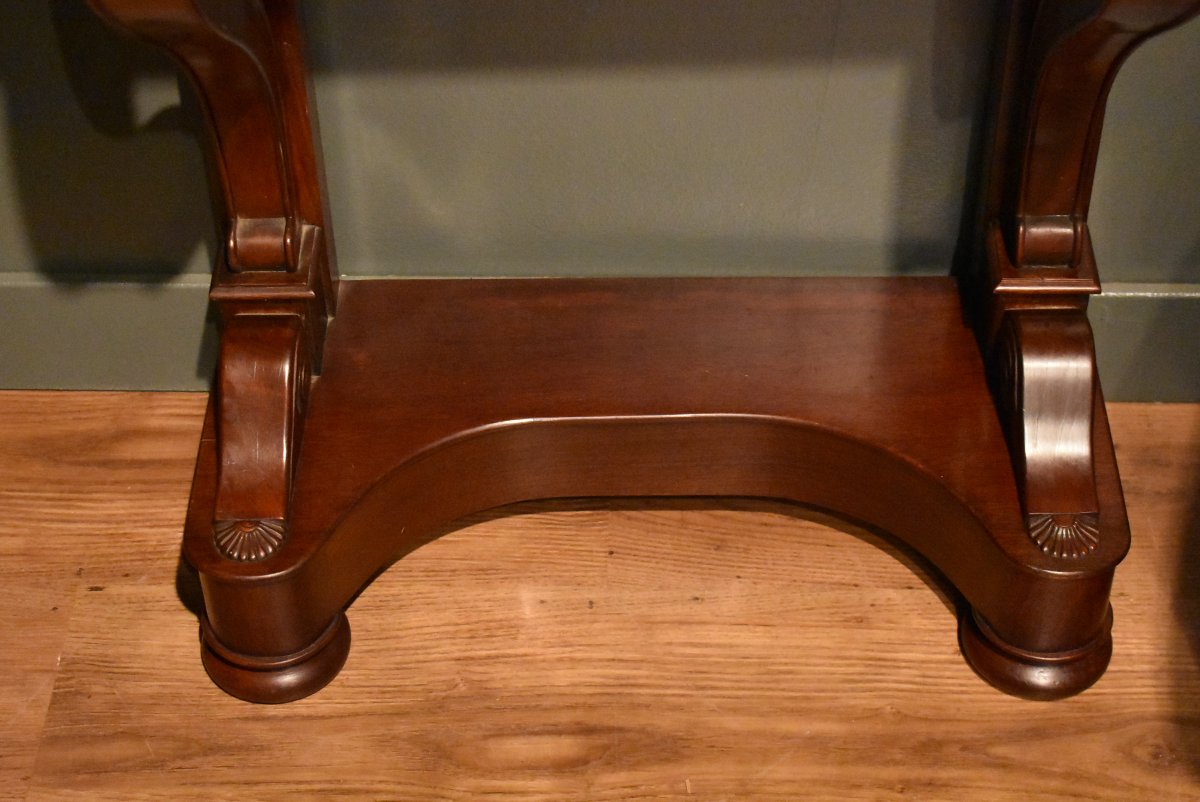 Very Small Mahogany Console Table-photo-4