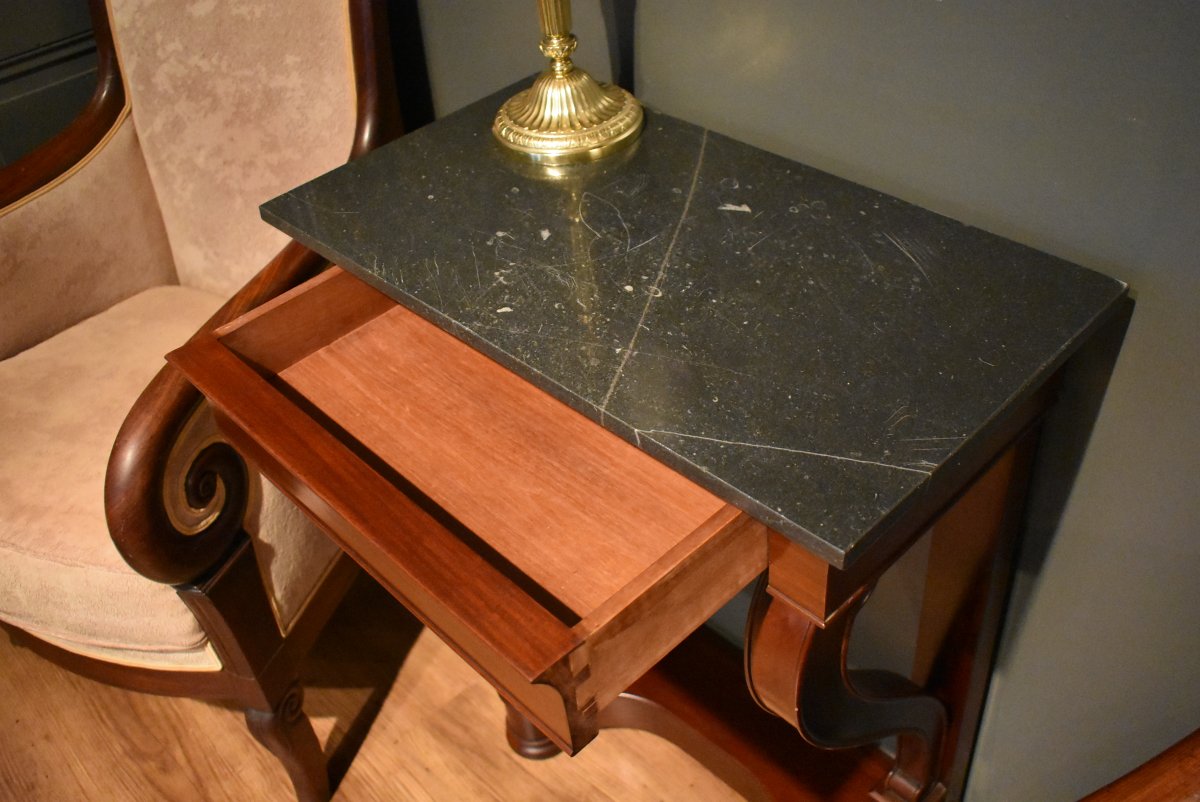 Very Small Mahogany Console Table-photo-1