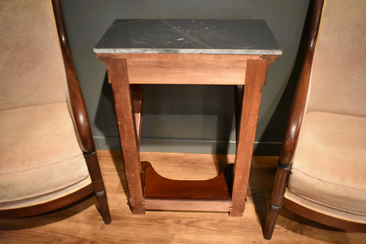 Very Small Mahogany Console Table-photo-5
