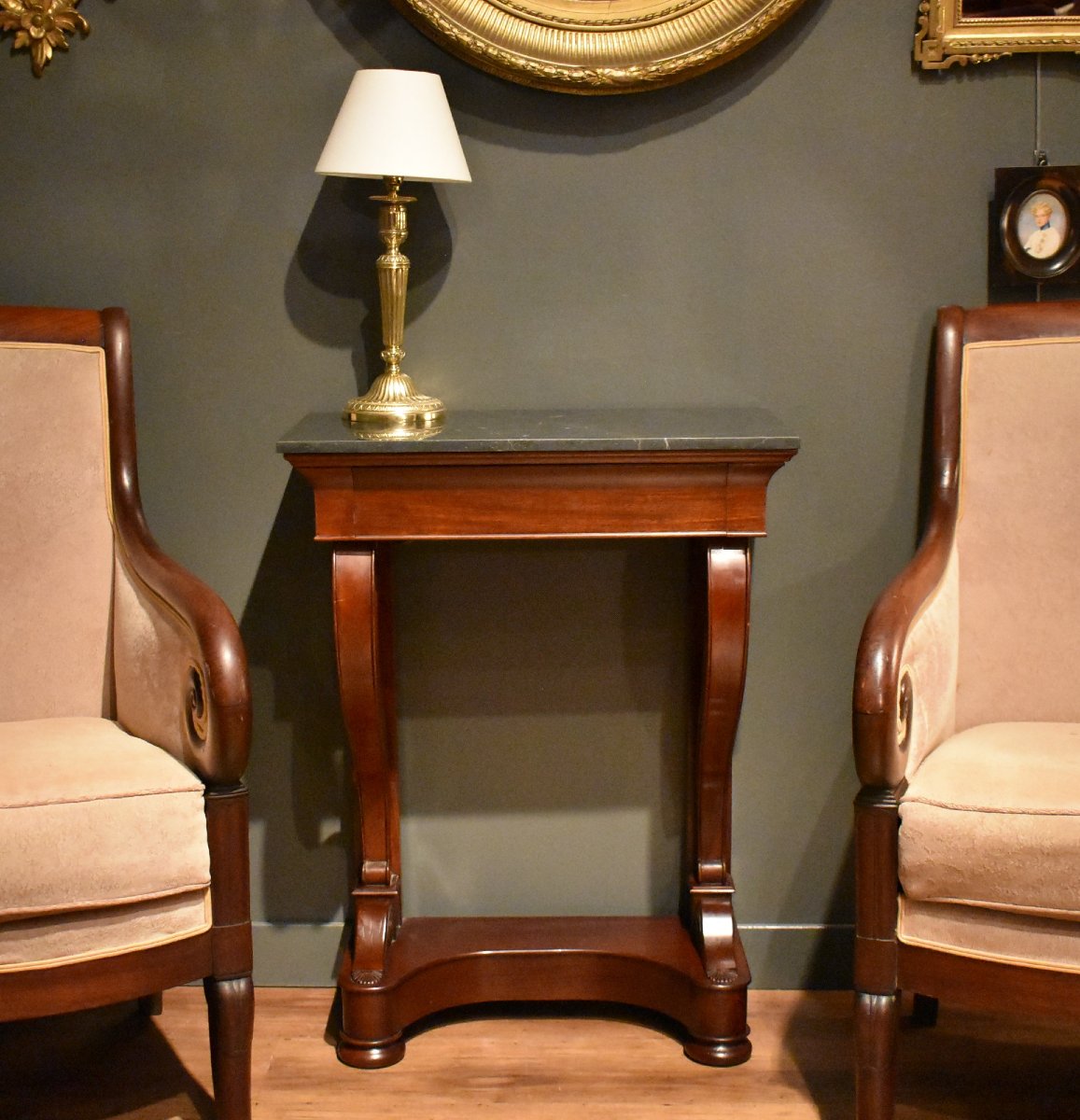 Very Small Mahogany Console Table
