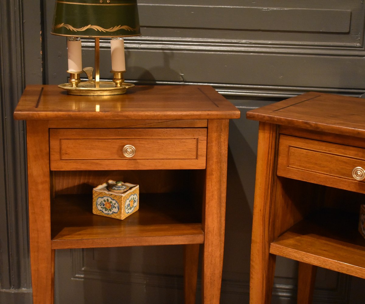 Pair Of Walnut Nightstands-photo-1