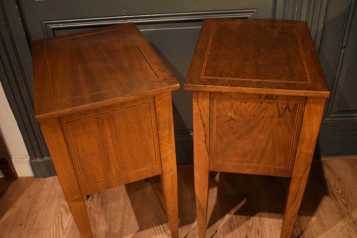 Pair Of Walnut Nightstands-photo-6