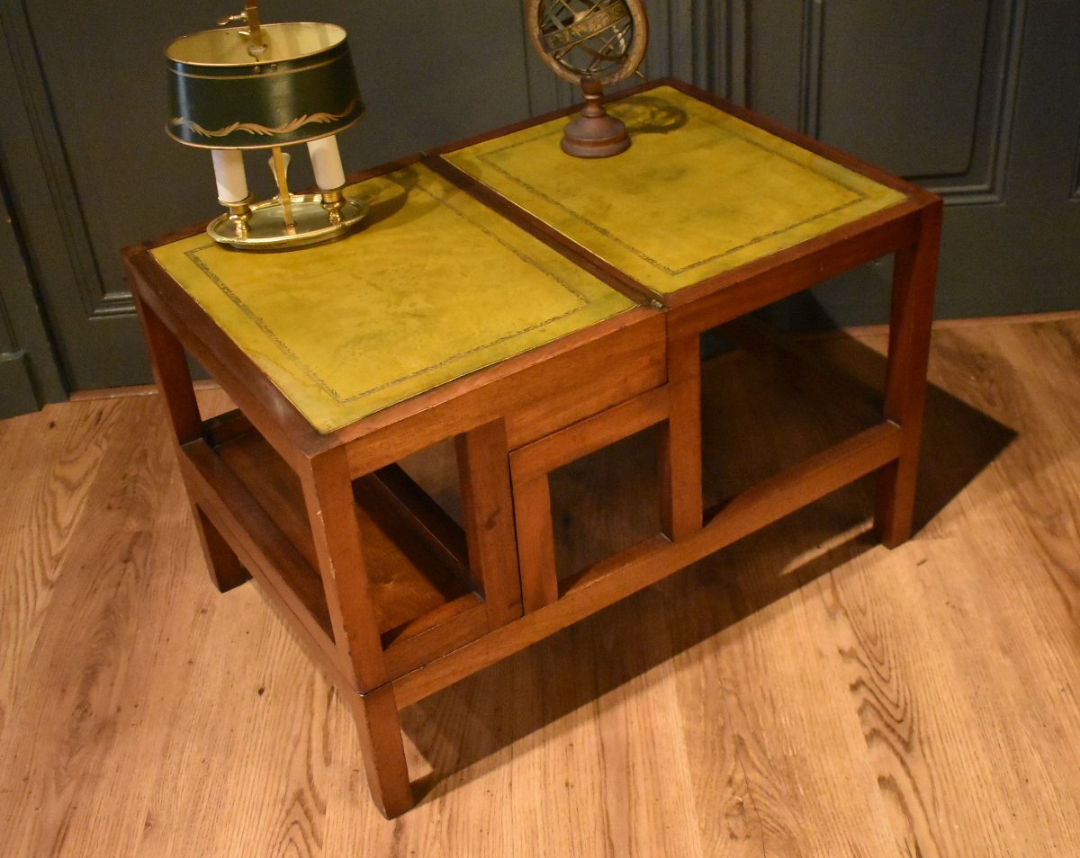 Escabeau de bibliothèque transformable en table basse-photo-1