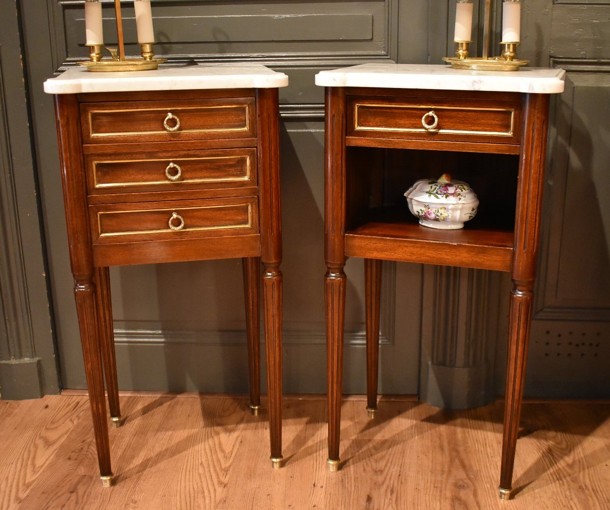 Paire de chevets de style Louis XVI-photo-2