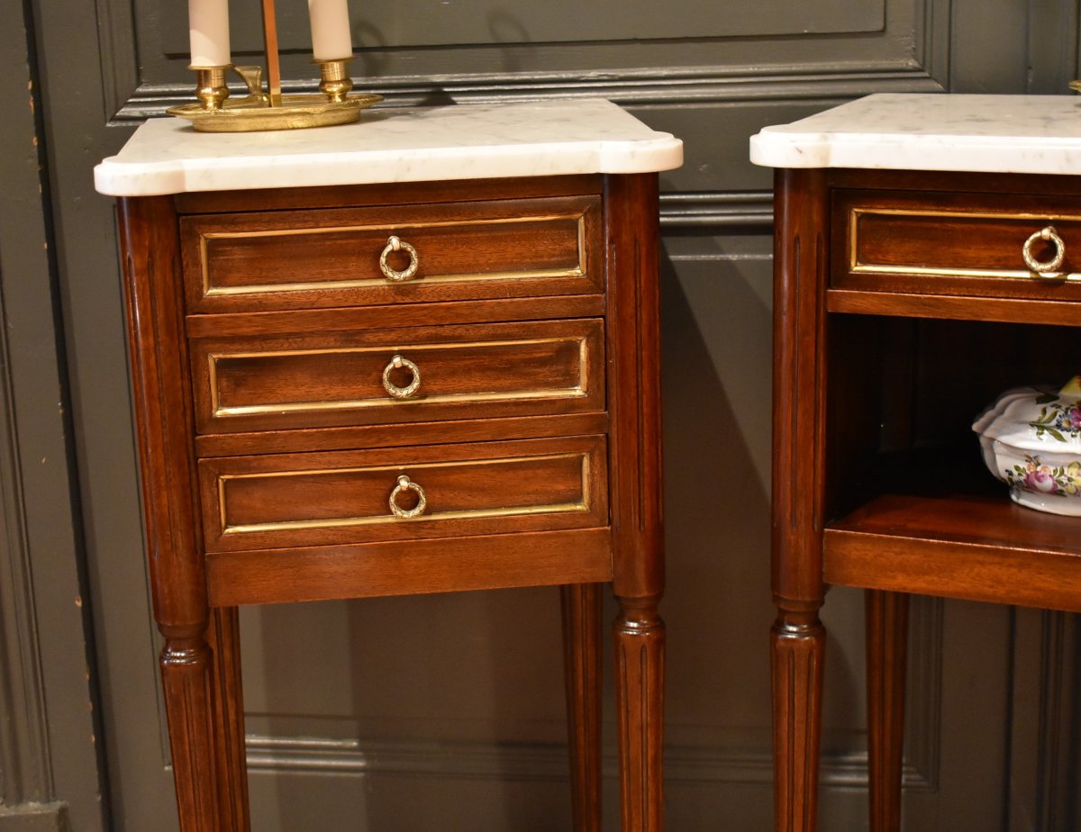 Paire de chevets de style Louis XVI-photo-4