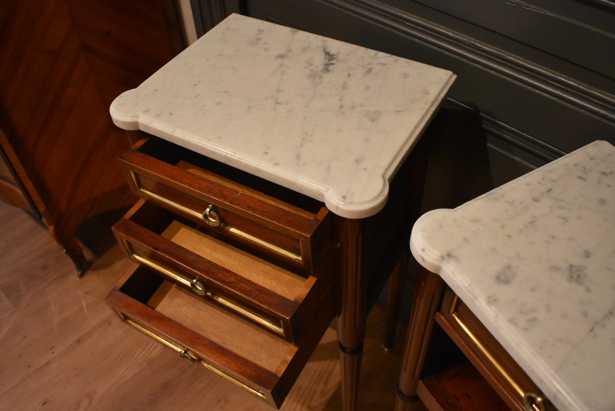 Paire de chevets de style Louis XVI-photo-2