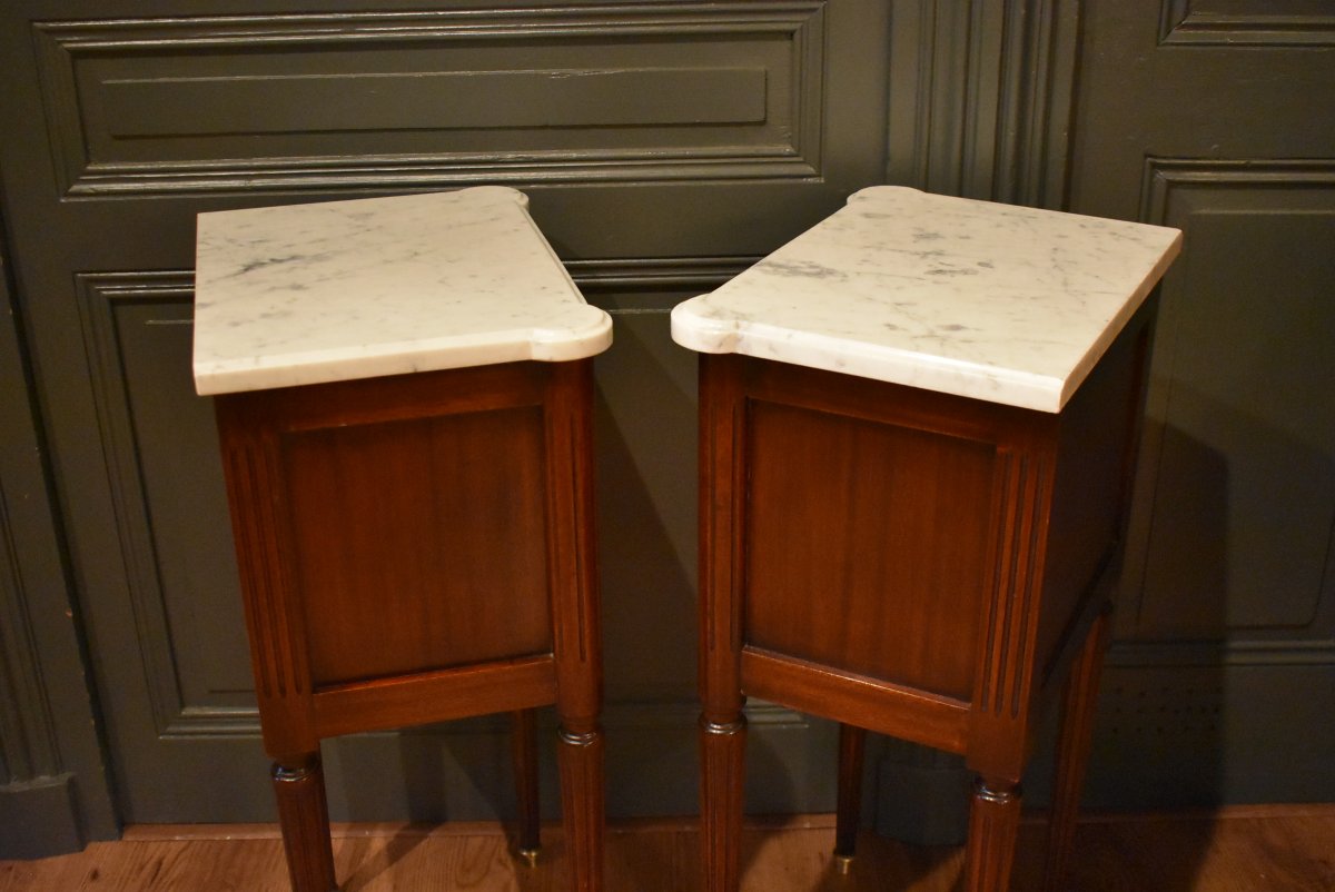 Paire de chevets de style Louis XVI-photo-4