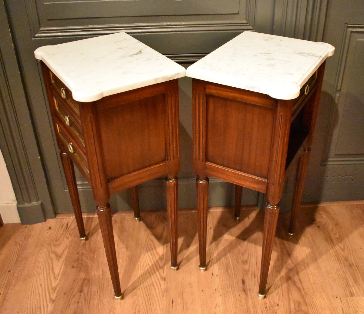 Paire de chevets de style Louis XVI-photo-7