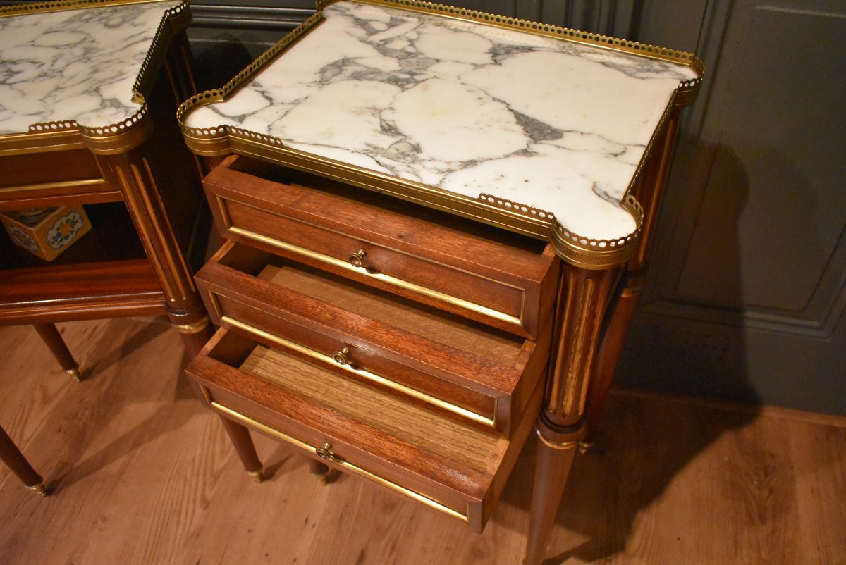 Paire de chevets de style Louis XVI-photo-4