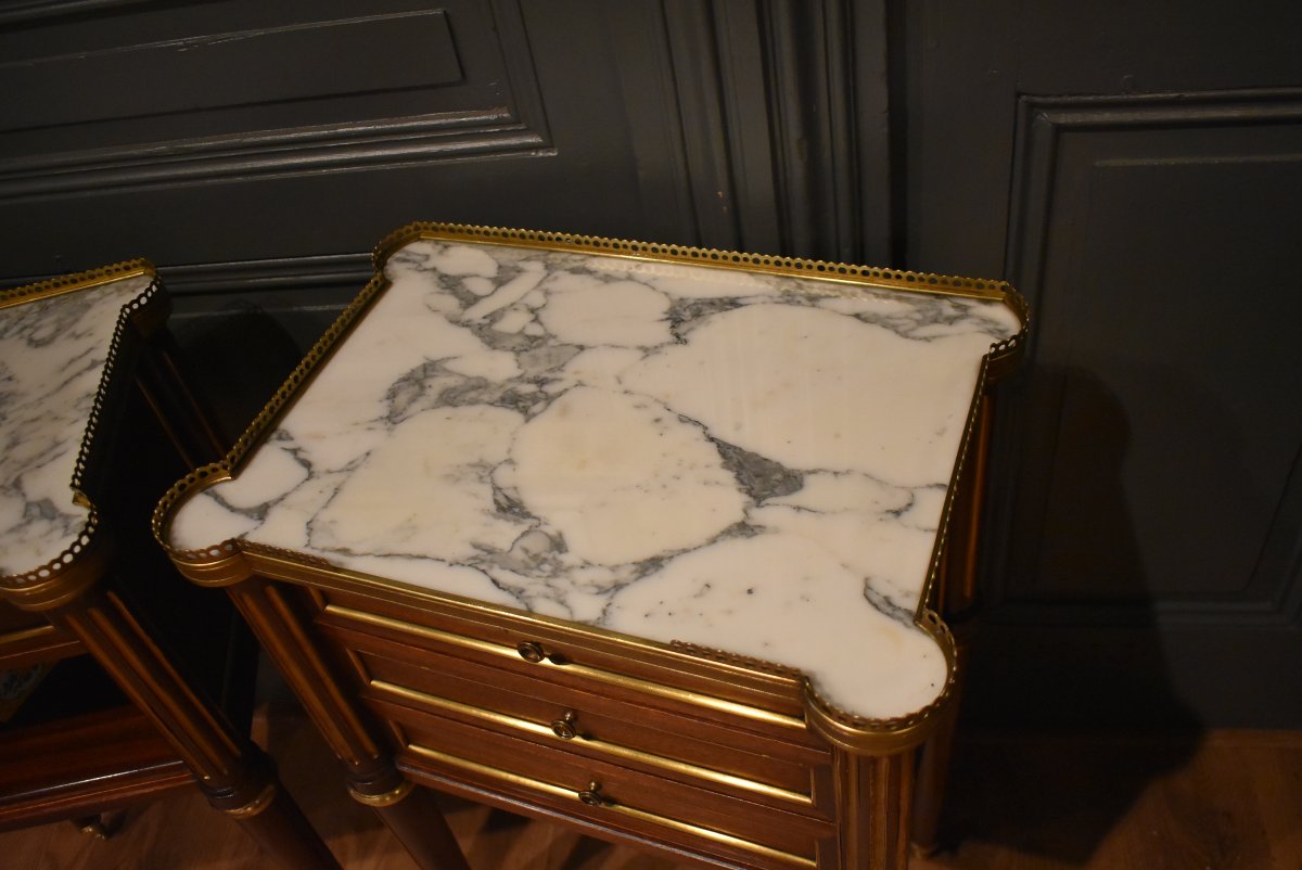 Paire de chevets de style Louis XVI-photo-2