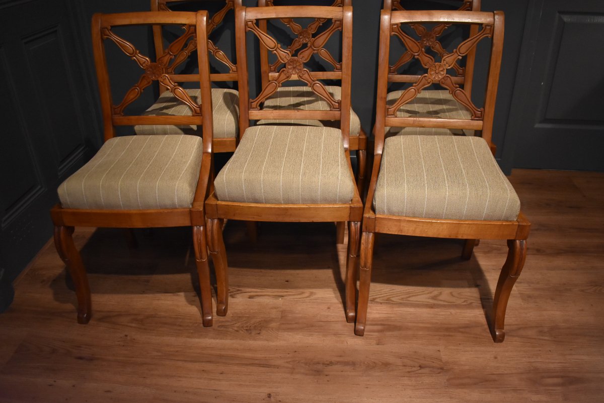 Suite de six chaises de style Restauration-photo-3