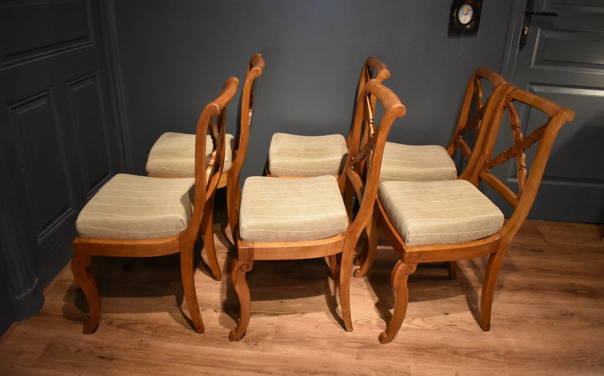 Suite de six chaises de style Restauration-photo-4