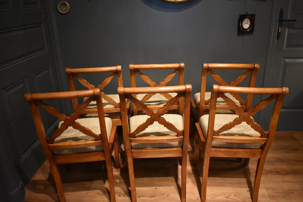 Suite de six chaises de style Restauration-photo-2