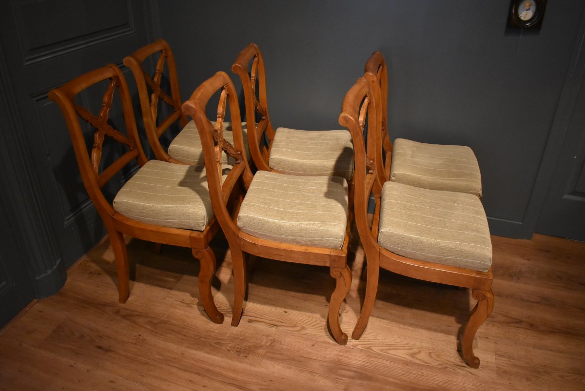 Suite de six chaises de style Restauration-photo-3