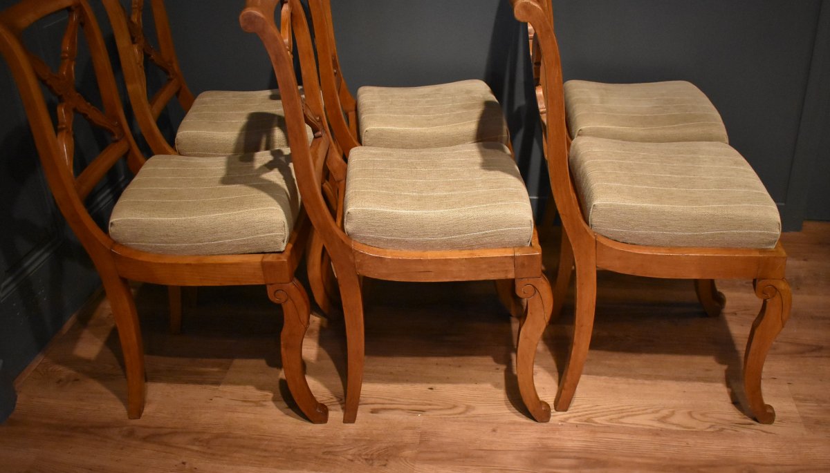 Suite de six chaises de style Restauration-photo-4