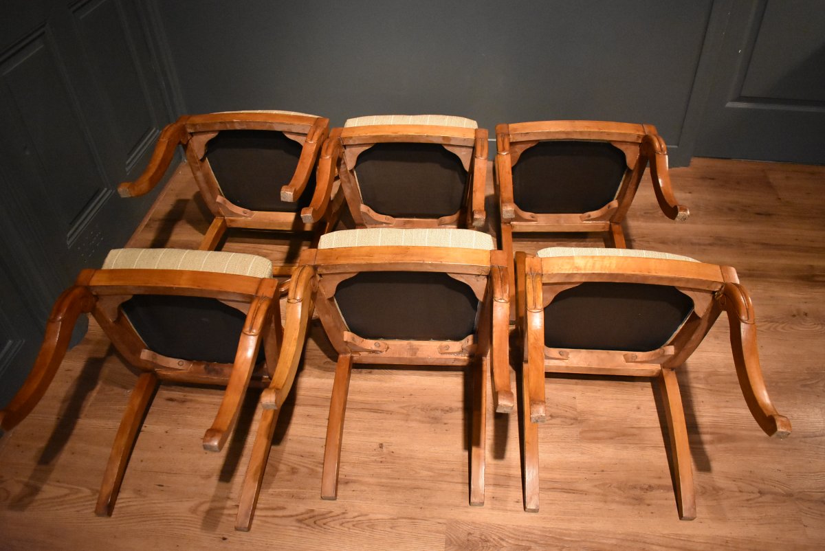 Suite de six chaises de style Restauration-photo-5