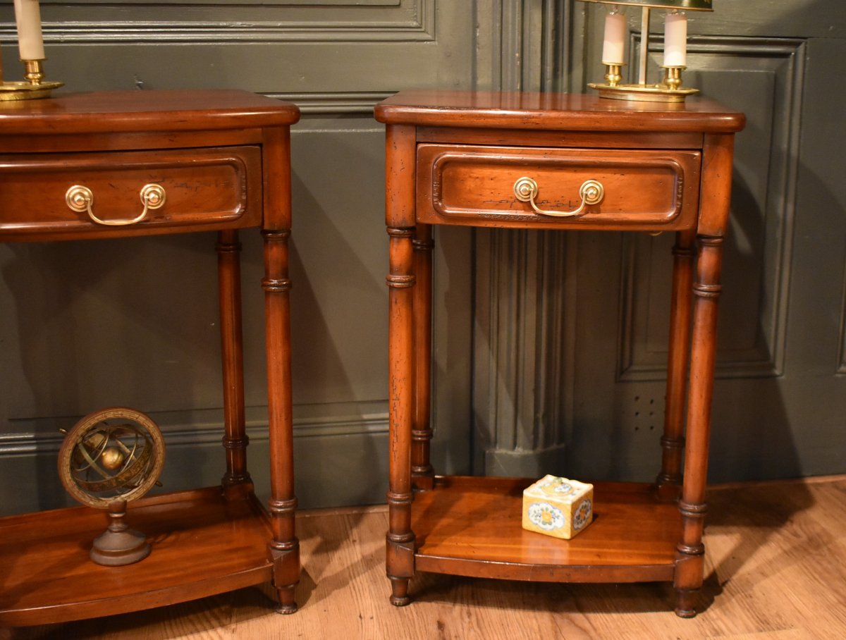 Pair Of Cherry Wood Nightstands-photo-3