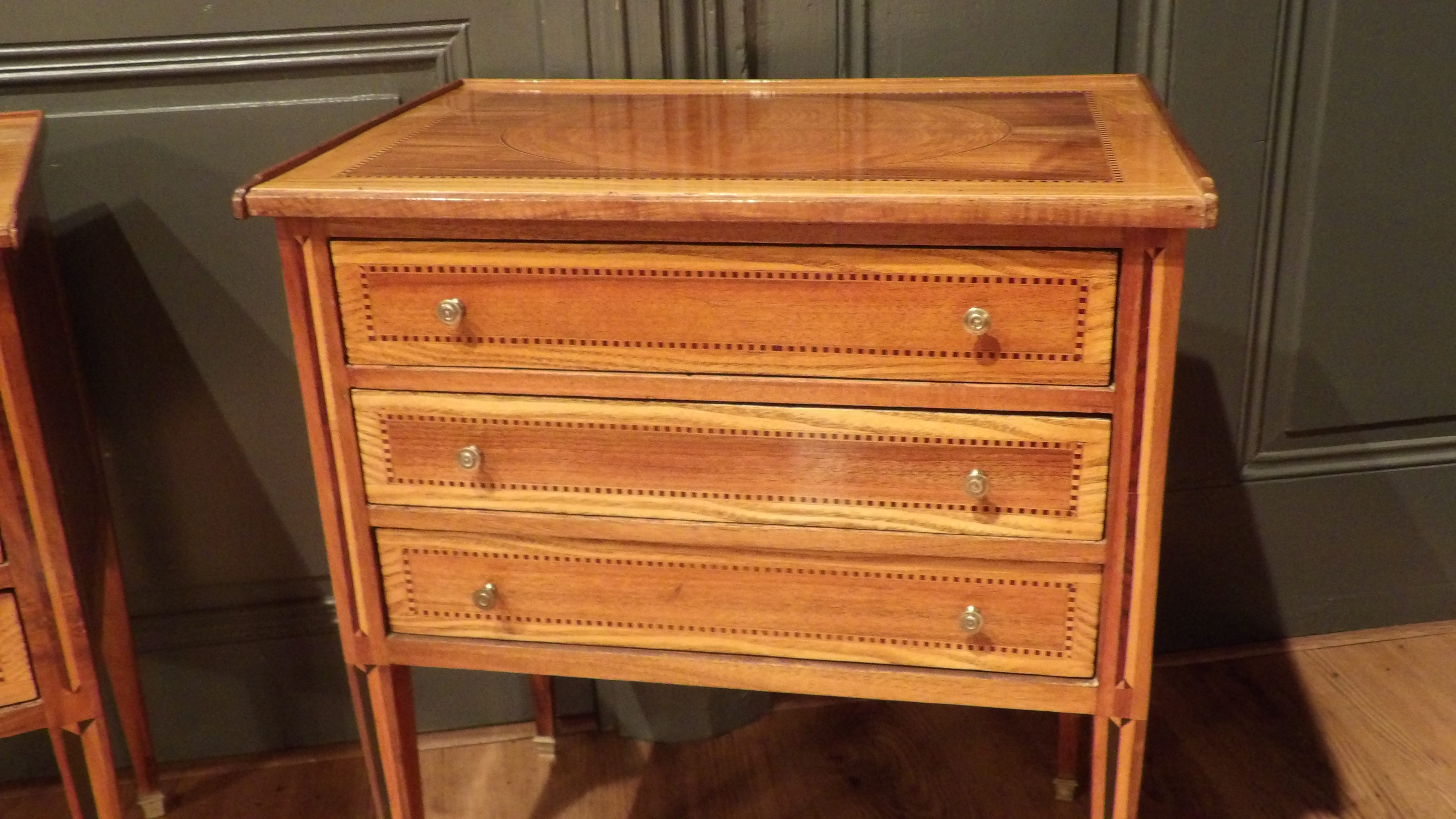 Pair Of Cherry Wood Nightstands-photo-7