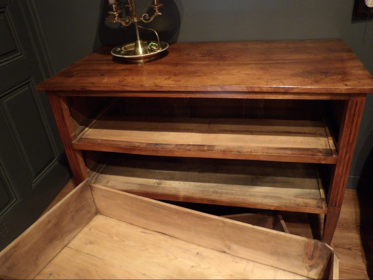 Commode sauteuse en noyer-photo-3