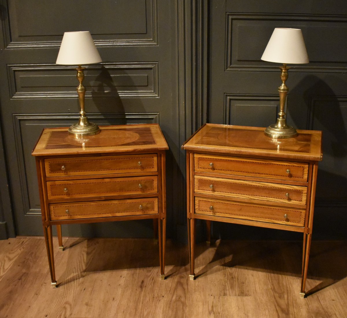 Paire de chevets de  style Louis XVI-photo-2