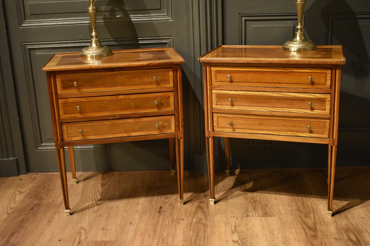 Paire de chevets de  style Louis XVI-photo-3