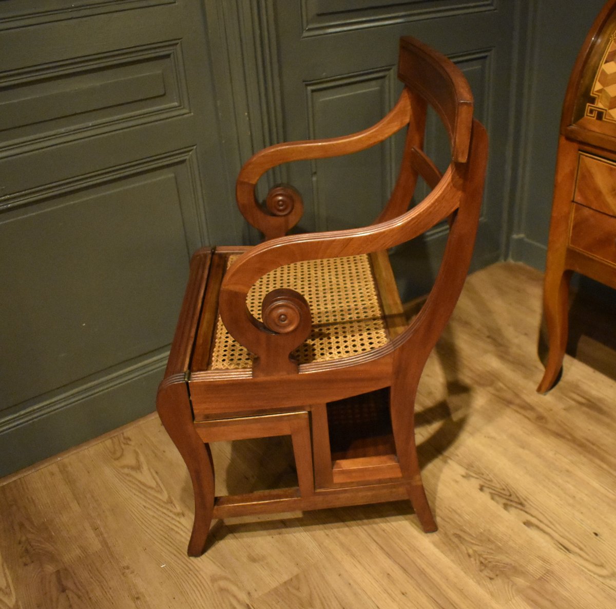 Escabeau de bibliothèque  transformable en fauteuil-photo-2