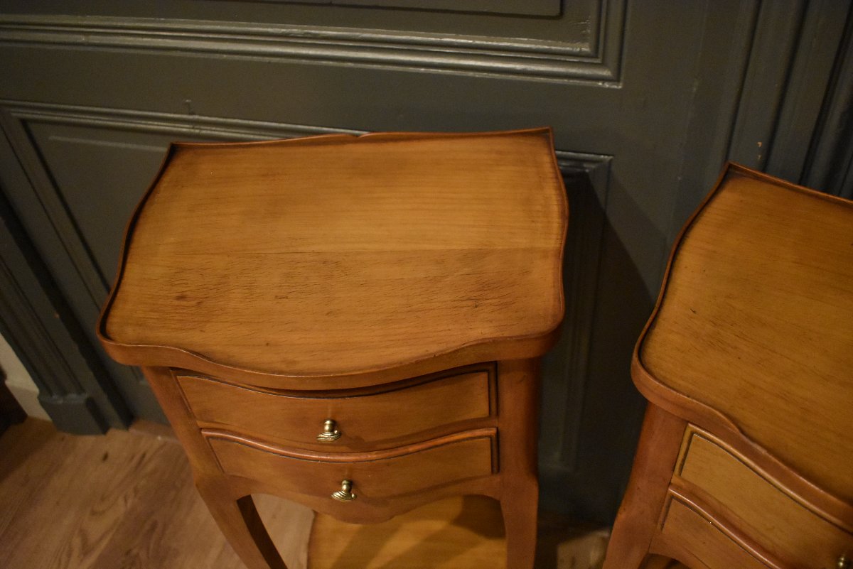Pair Of Small Louis XV-style Nightstands-photo-3
