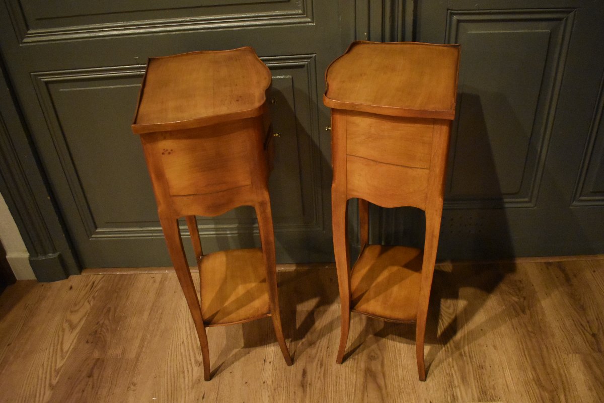 Pair Of Small Louis XV-style Nightstands-photo-6