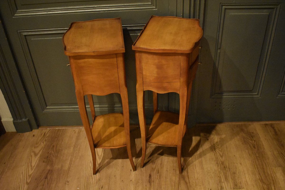 Pair Of Small Louis XV-style Nightstands-photo-8
