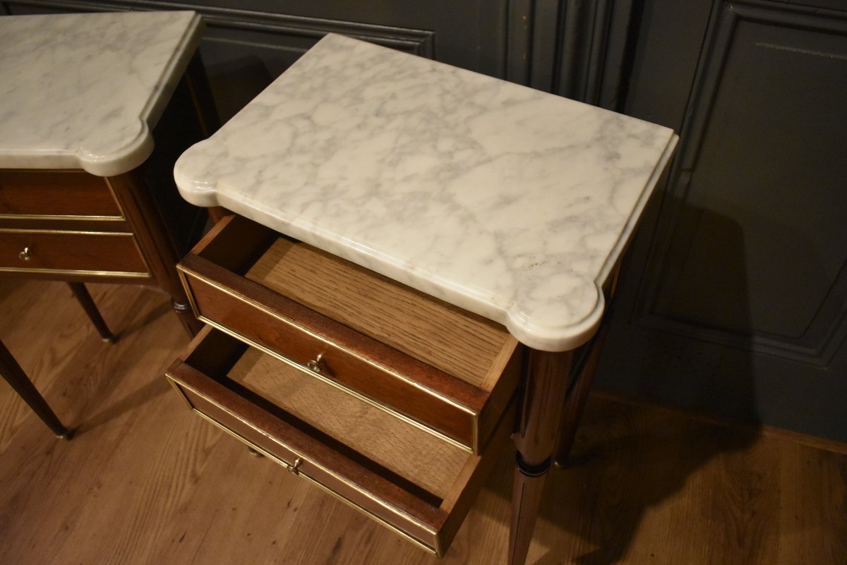 Pair Of Louis XVI-style Nightstands-photo-2
