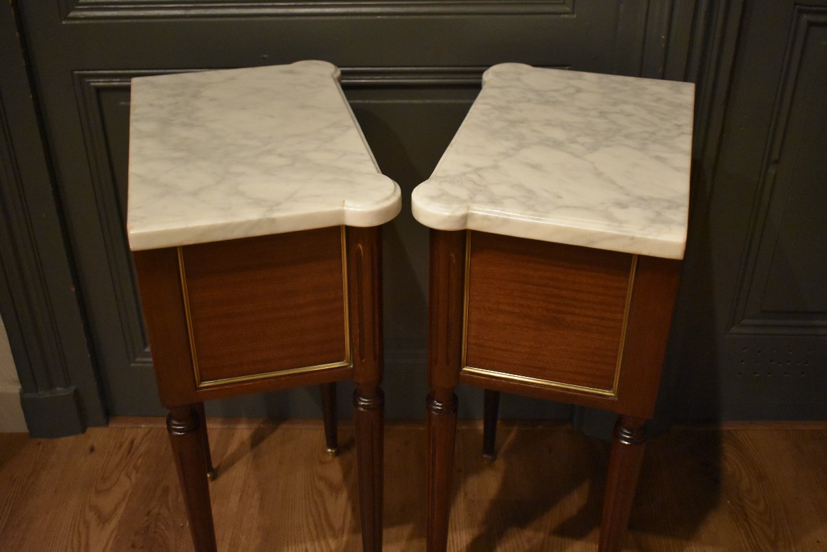 Pair Of Louis XVI-style Nightstands-photo-5