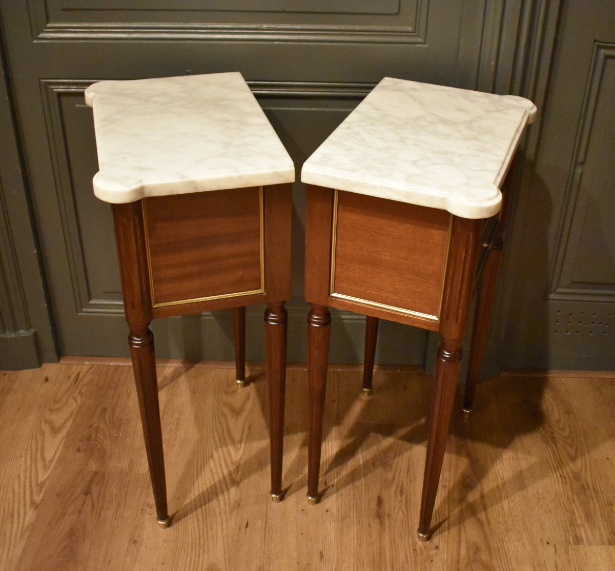 Pair Of Louis XVI-style Nightstands-photo-7