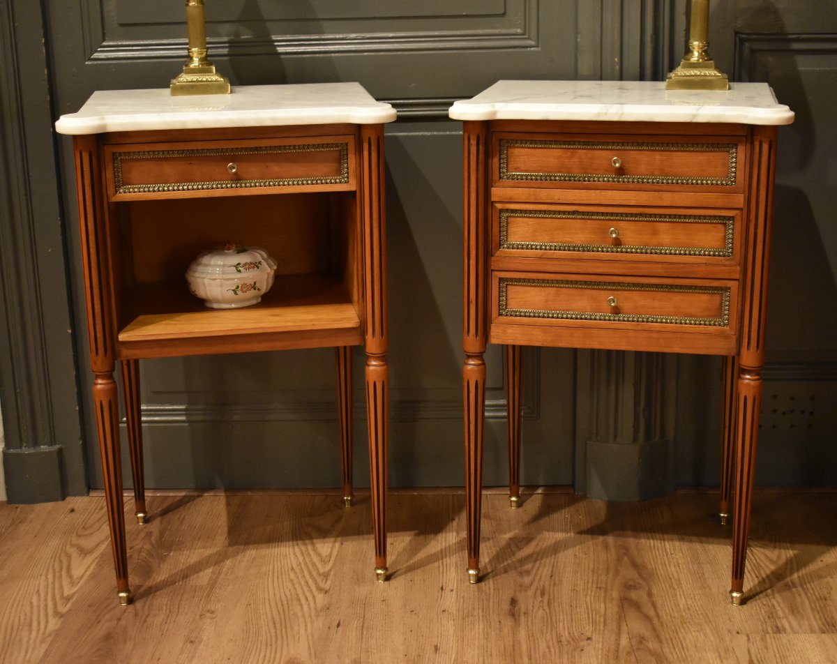 Paire de chevets de style Louis XVI-photo-2