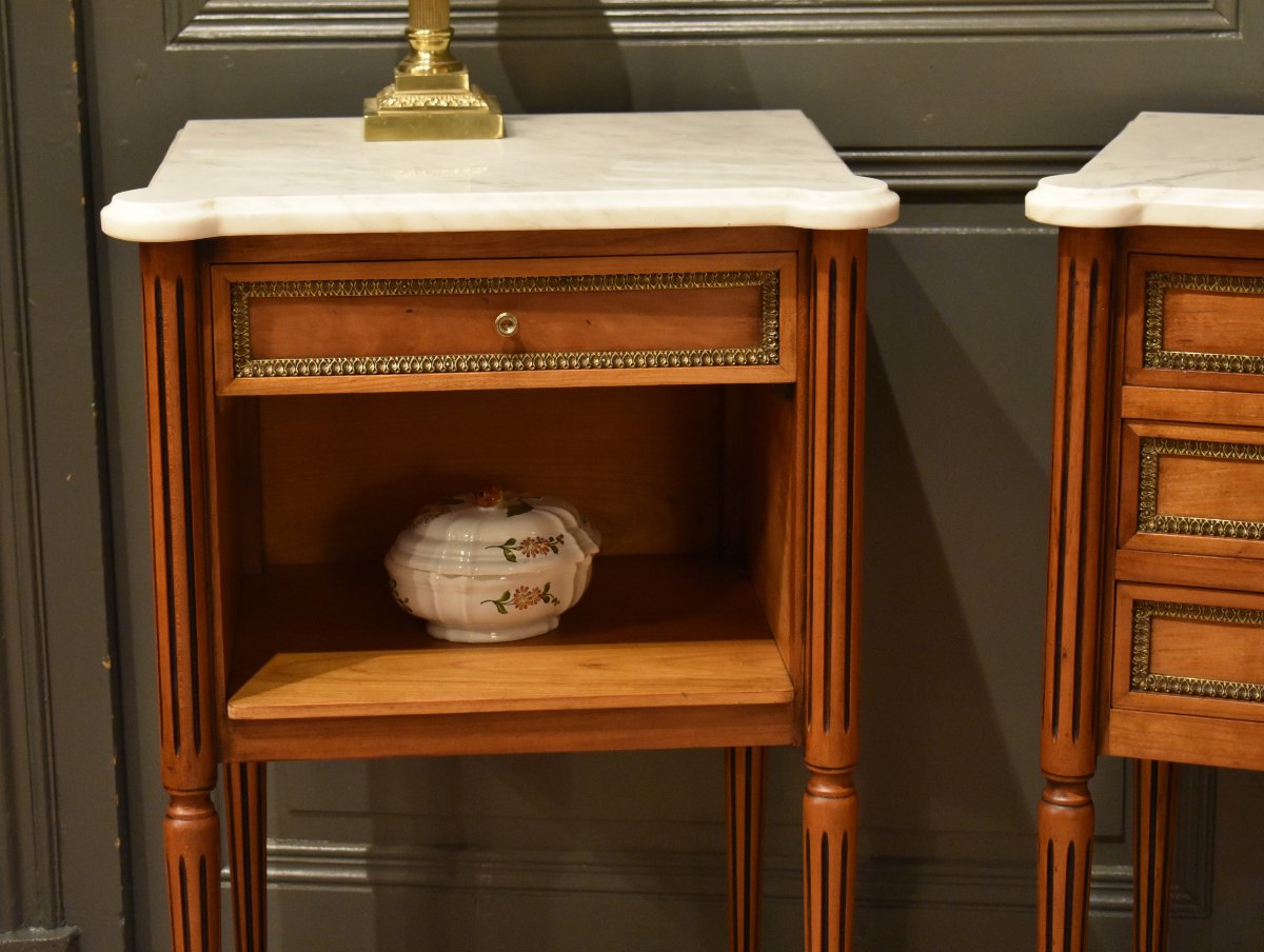 Paire de chevets de style Louis XVI-photo-4