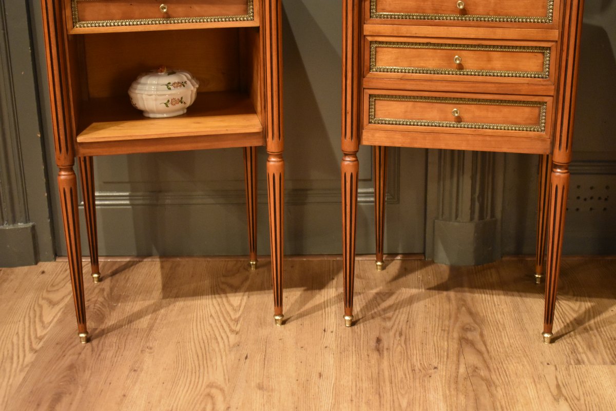 Paire de chevets de style Louis XVI-photo-1