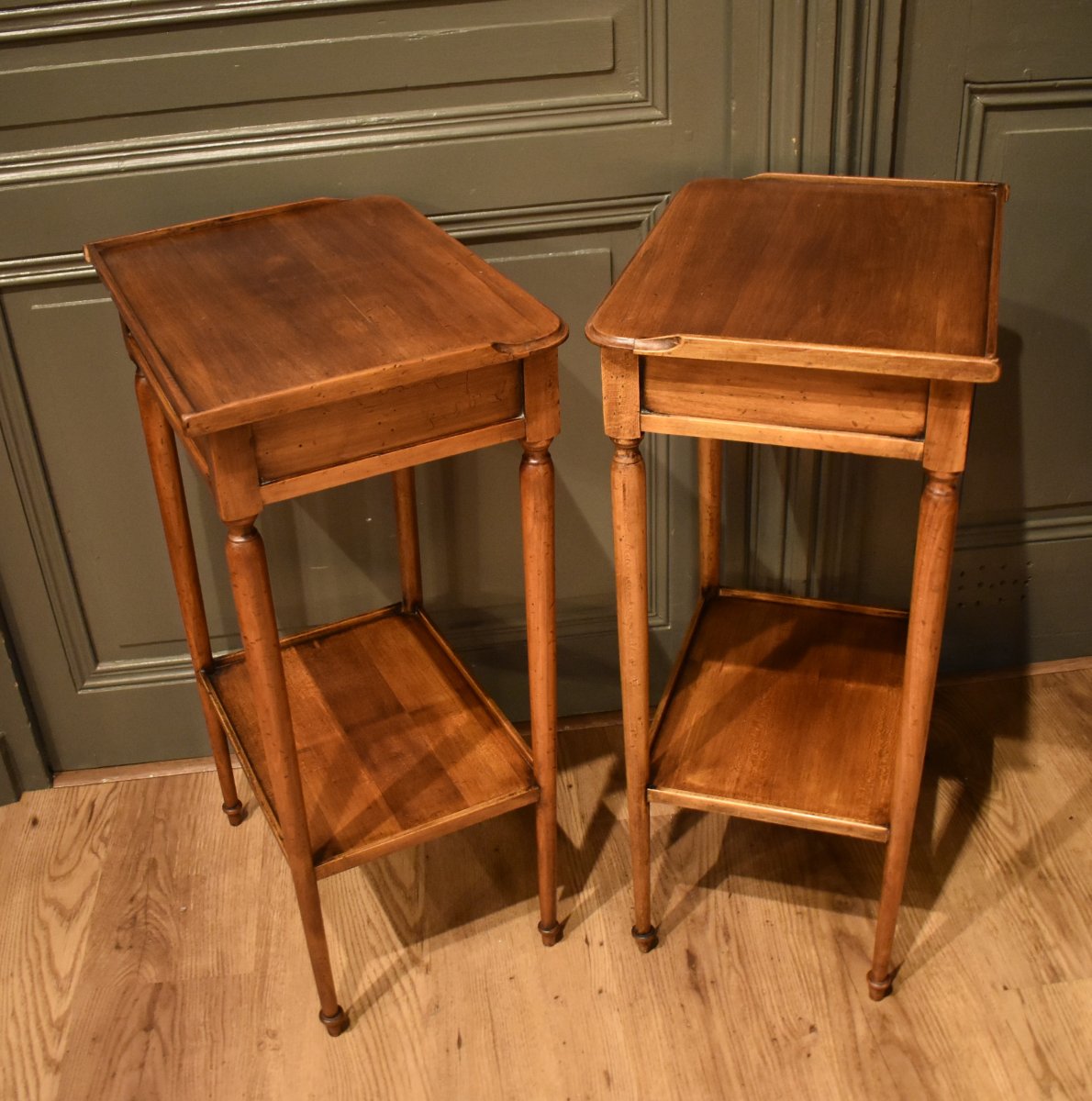 Paire de chevets en merisier-photo-5
