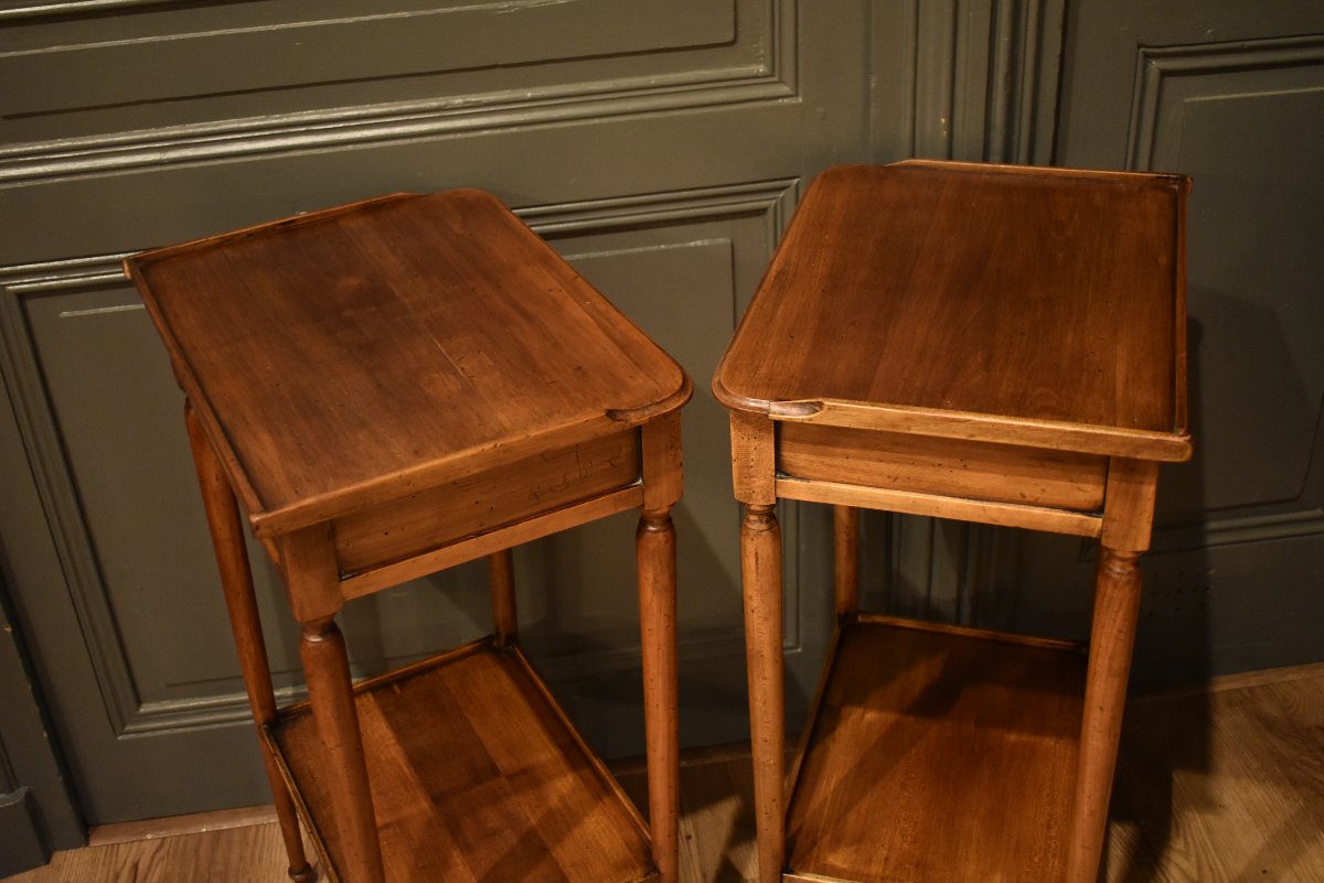 Paire de chevets en merisier-photo-6
