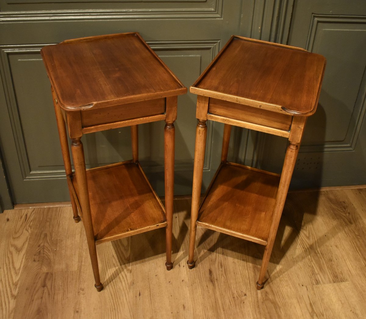 Paire de chevets en merisier-photo-8