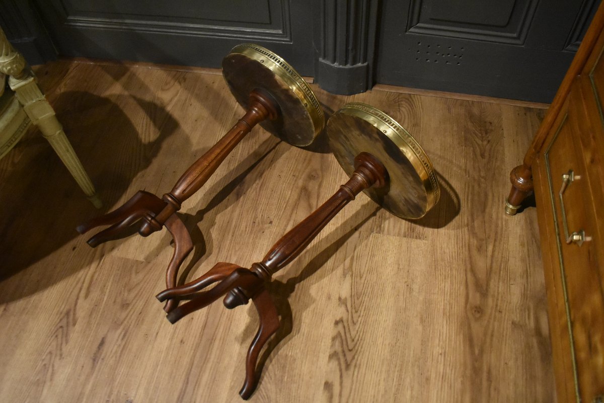 Pair Of Small Louis XVI-style Pedestal Tables-photo-6